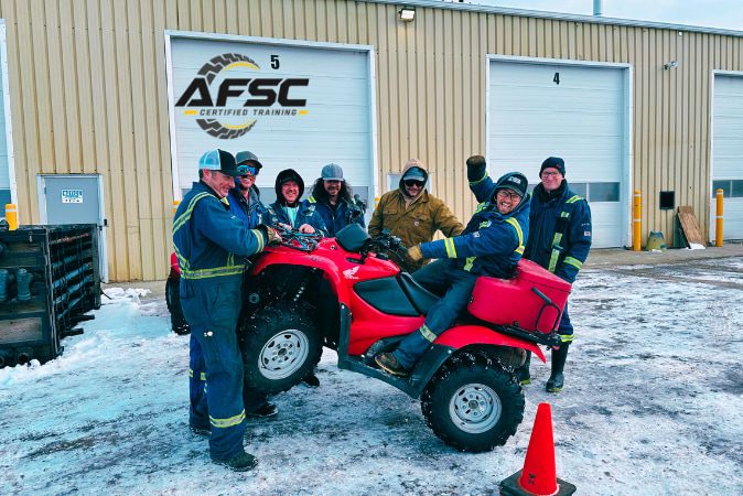UTV side-by-side hands-on operator training on rough terrain