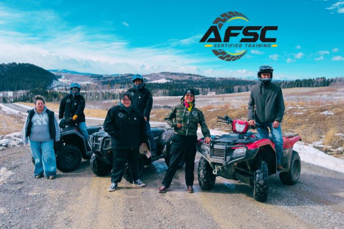 Snowmobile operator training at a Western Canada worksite